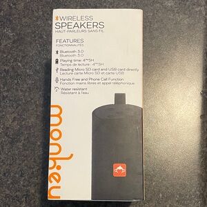 New - Wireless Bluetooth Portable Speaker - Black